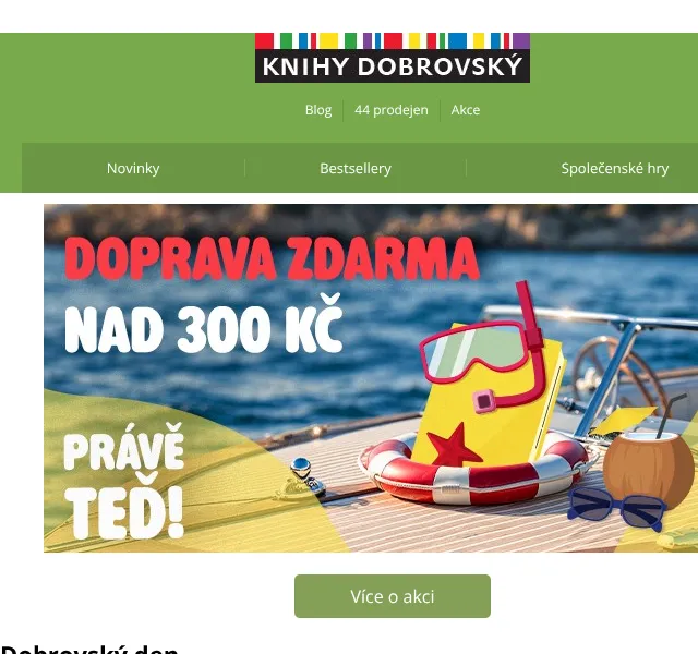 KnihyDobrovsky.cz: Poštovné zdarma + 20 % sleva RED – červenec 2026 | Nuslet.cz