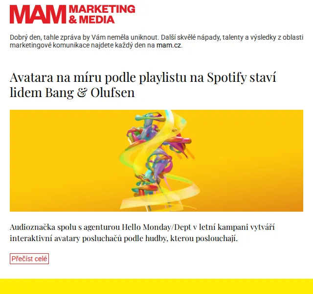 Marketing & Media: Avatara na míru podle playlistu na Spotify – červenec 2026 | Nuslet.cz
