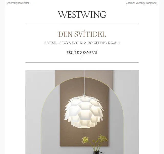 Westwing: Slevy na bestsellerová svítidla – červen 2026 | Nuslet.cz