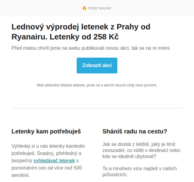 Cestujlevne.com: Lednový výprodej letenek Ryanair od 258 Kč – červen 2026 | Nuslet.cz