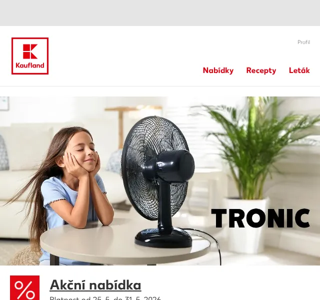 Kaufland: Ventilátory od 299 Kč – Květen 2026 | Nuslet.cz