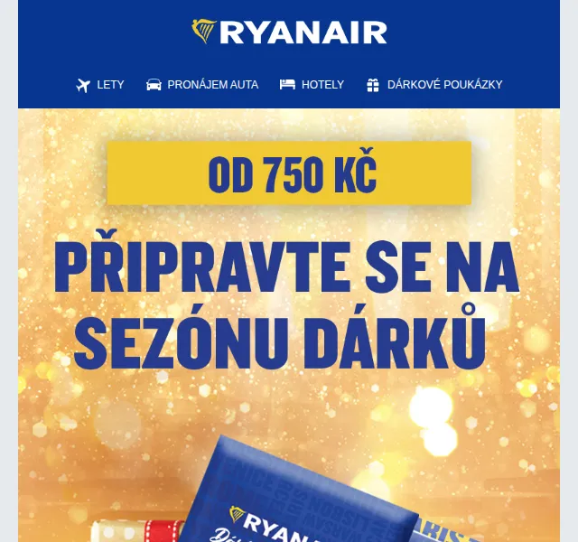 Ryanair: Dárkové poukázky na lety – červenec 2026 | Nuslet.cz