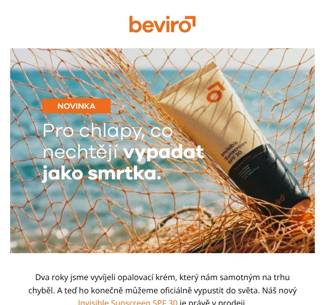 Beviro Invisible Sunscreen SPF 30 – květen 2026 | Nuslet.cz