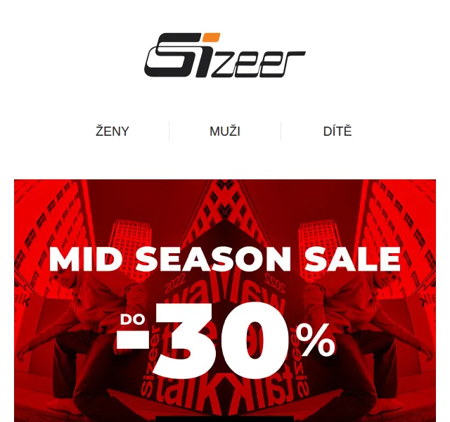 Sizeer: MID SEASON SALE až -30 % – červen 2026 | Nuslet.cz