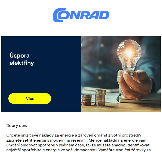 Conrad Electronic: Měřiče spotřeby a LED žárovky se slevou – červenec 2026 | Nuslet.cz