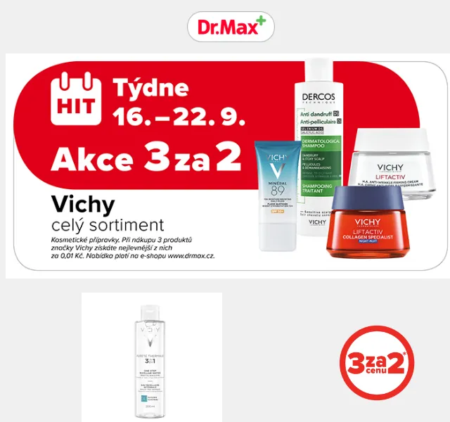 Dr.Max E-shop: Akce 3za2 na značku Vichy – září 2024 | Nuslet.cz