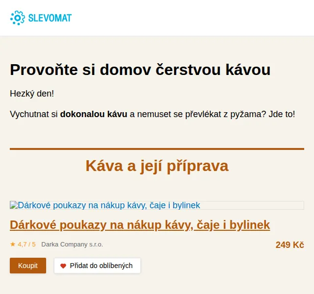 Slevomat: káva a kavárny od 39 Kč – červen 2026 | Nuslet.cz
