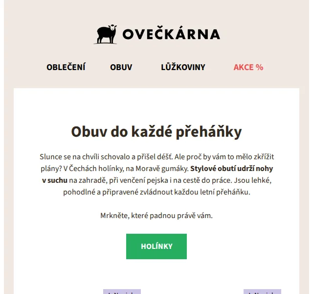 Ovečkárna: Holínky za 699 Kč – červen 2026 | Nuslet.cz