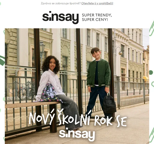 Sinsay: Školní batohy od 119 Kč – červen 2026 | Nuslet.cz