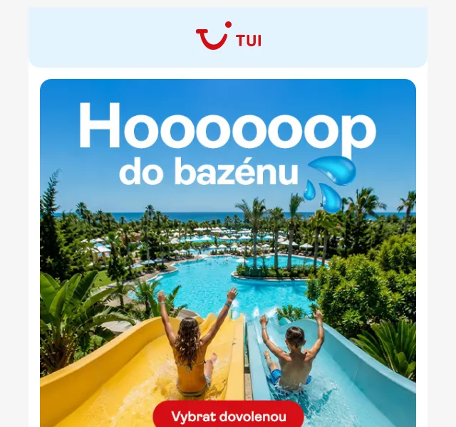 TUI Česká republika: Rodinné dovolené s aquaparkem – červen 2026