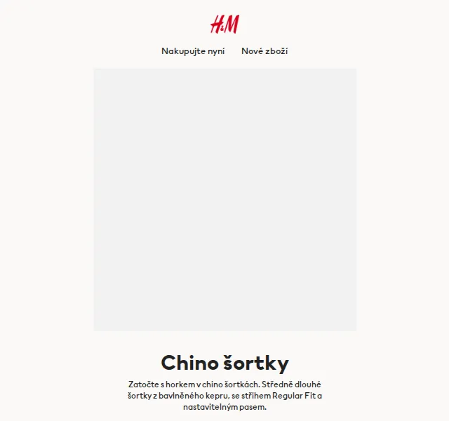 H&M: Chino šortky od 499 Kč – červen 2026 | Nuslet.cz