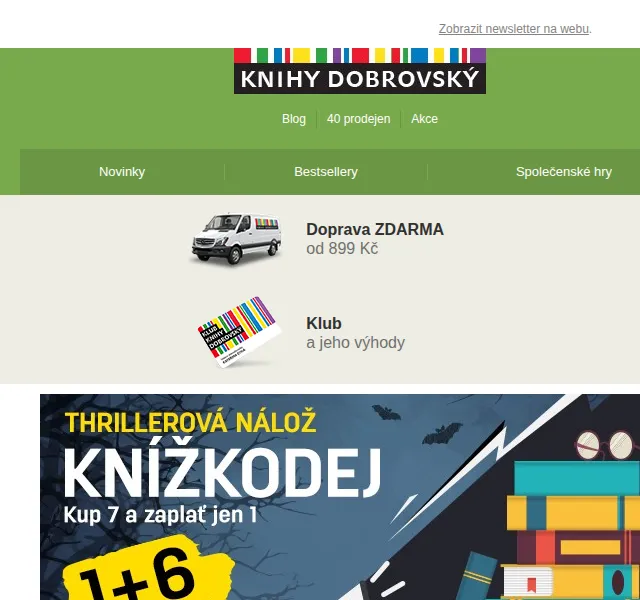KnihyDobrovsky.cz: Knížkodej 1+6 ZDARMA – červen 2026 | Nuslet.cz