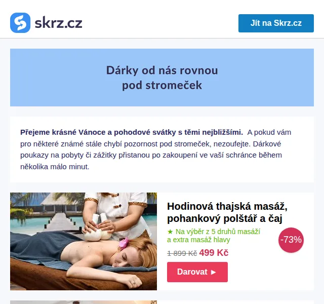 Vánoce na Skrz: Dárkové poukazy na zážitky – červen 2026 | Nuslet.cz