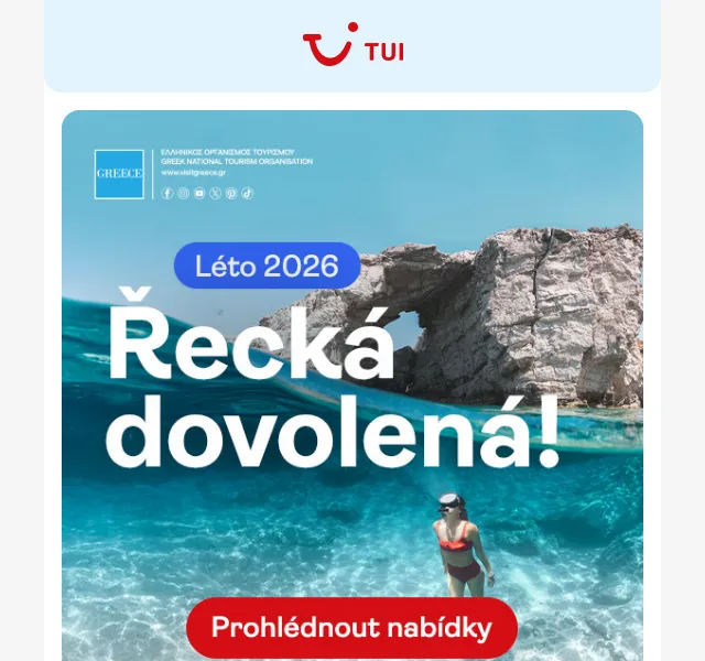 TUI Česká republika: Letní dovolená v Řecku – duben 2026 | Nuslet.cz