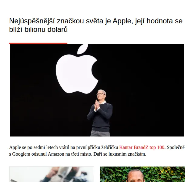 Marketing & Media: Apple atakuje bilion – Ochota Čechů platí za online zprávy klesá | červen 2026 | Nuslet.cz