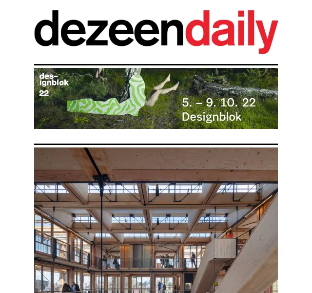 Dezeen Daily: Bio-based pavilon a designové kuchyně – červen 2026 | Nuslet.cz