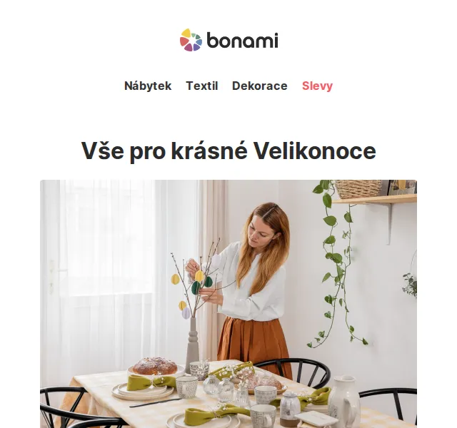 Bonami: Vše pro krásné Velikonoce se slevou 15 % – červen 2026 | Nuslet.cz