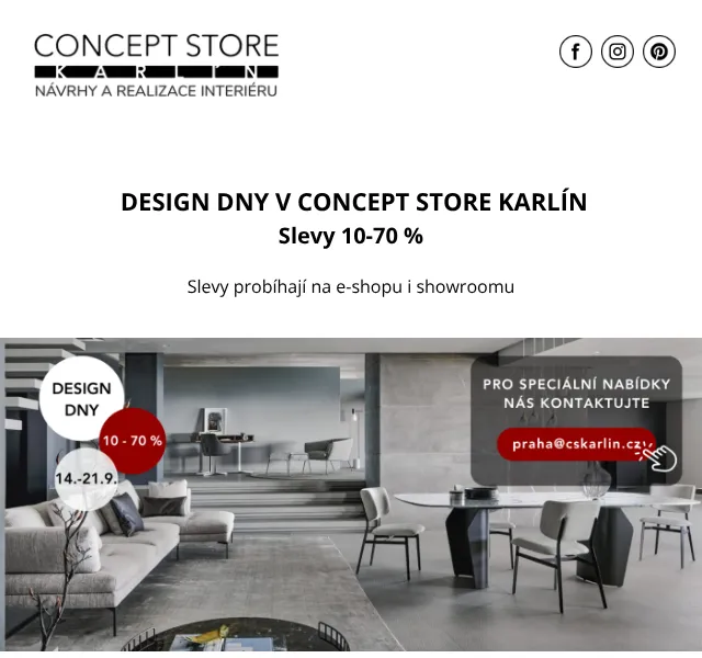 Karolína z cskarlin.cz: Design Dny 10-70 % – září 2026
