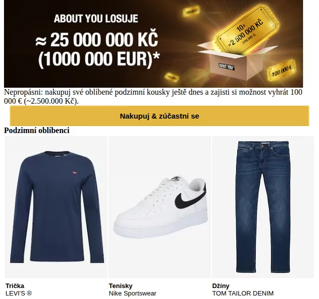 ABOUT YOU: Podzimní kolekce a soutěž o 100 000 € – říjen 2024 | Nuslet.cz