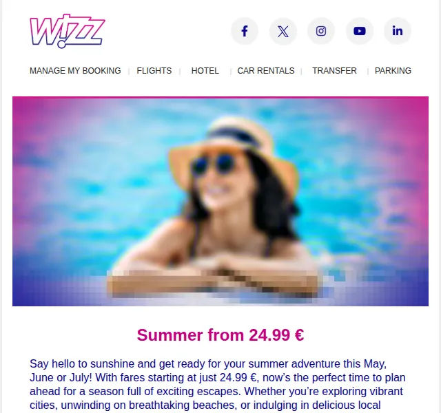 Wizz Air: letenky od 24.99 € na léto 2025 – červen 2025 | Nuslet.cz
