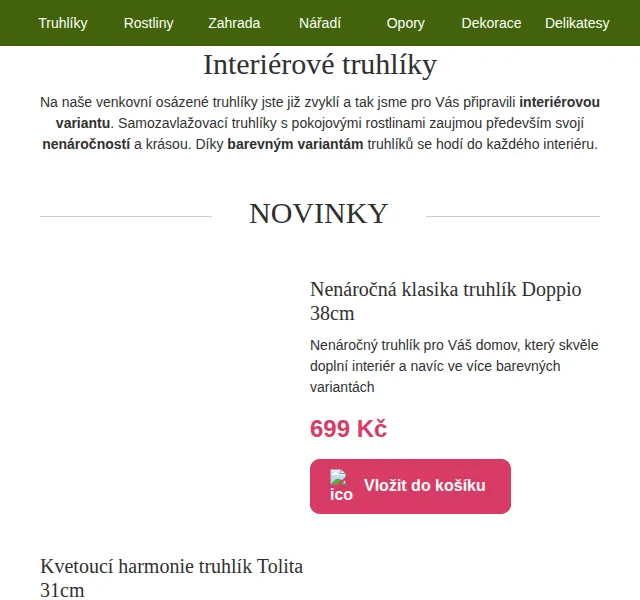 Truhlíkov.cz: Interiérové truhlíky od 699 Kč – červenec 2026 | Nuslet.cz