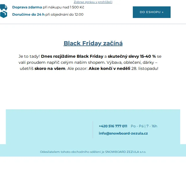 SNOWBOARD ZEZULA: Black Friday slevy 15–40 % – červen 2026 | Nuslet.cz