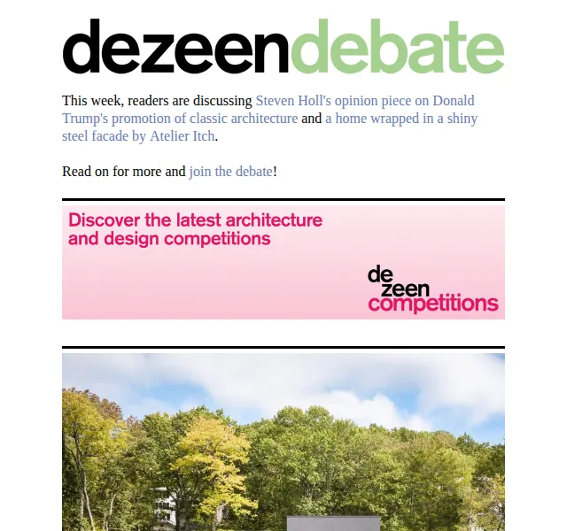 Dezeen Daily: Nejožehavější architektonické debaty – červenec 2026 | Nuslet.cz
