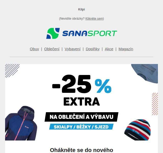 Sanasport: 25% sleva na Kilpi – červen 2026 | Nuslet.cz