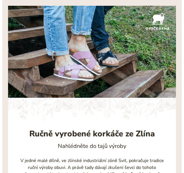 Ovečkárna: korkové nazouváky od 659 Kč – červen 2026 | Nuslet.cz