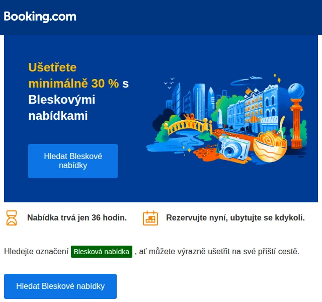 Booking.com: Blesková sleva 30 % na ubytování – červen 2026 | Nuslet.cz