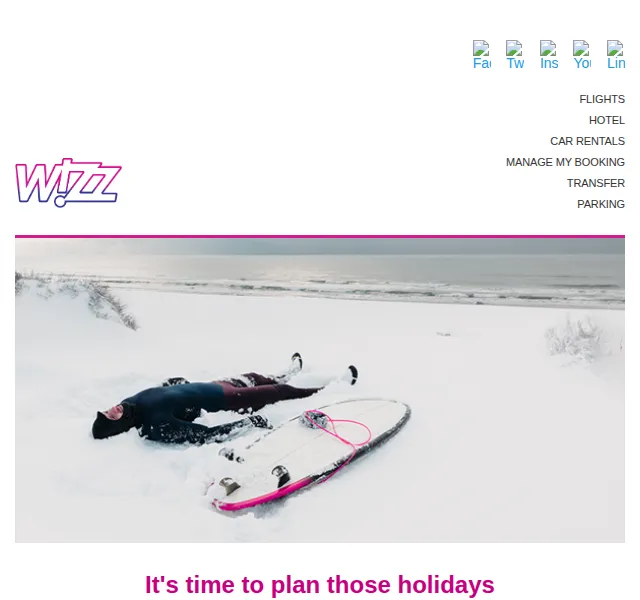 Wizz Air: Sleva 15 % na letenky – červen 2026 | Nuslet.cz