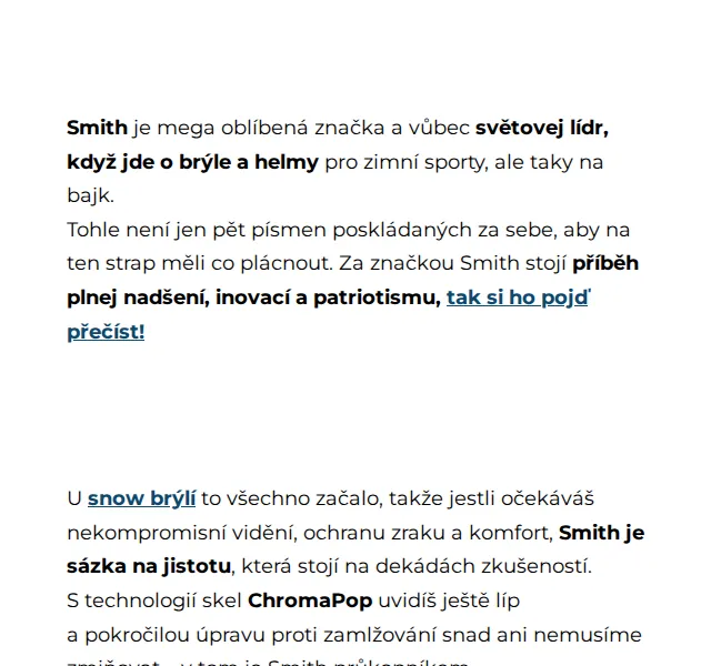 Smith brýle a helmy – sleva až 20 % | duben 2026