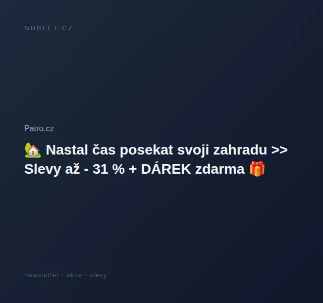 Patro.cz: Sekačky VeGA a Weibang až -31 % – červenec 2026 | Nuslet.cz