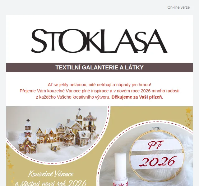 Stoklasa: Vánoční přání a provoz o svátcích – červenec 2026 | Nuslet.cz