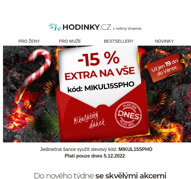 Hodinky.cz: sleva 15 % na celý sortiment – prosinec 2022 | Nuslet.cz