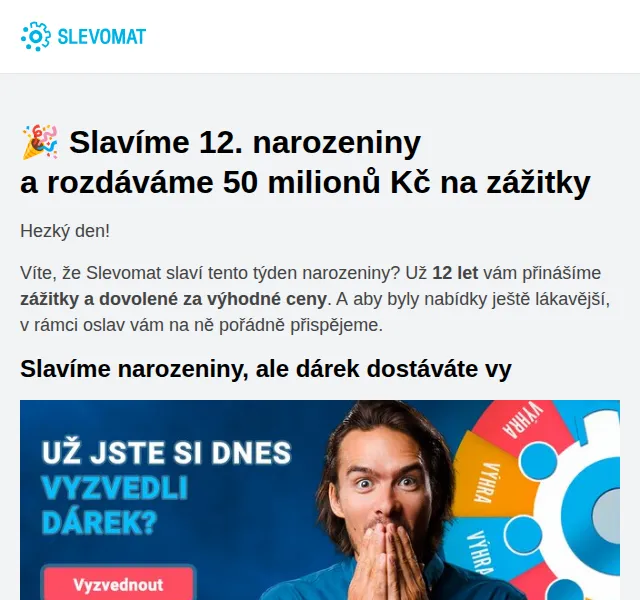 Slevomat: 50 milionů Kč na zážitky – červen 2026 | Nuslet.cz