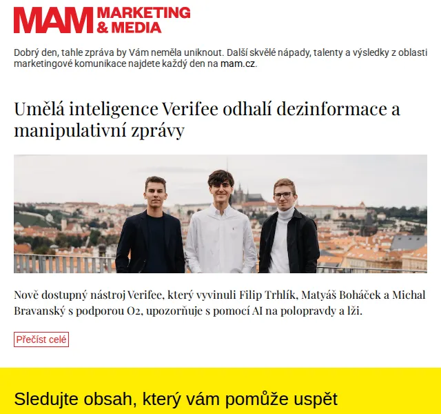 Marketing & Media: AI Verifee odhalí dezinformace – červenec 2026 | Nuslet.cz