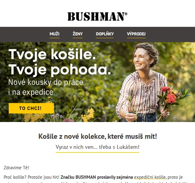 BUSHMAN: Nová kolekce košil – červen 2026 | Nuslet.cz