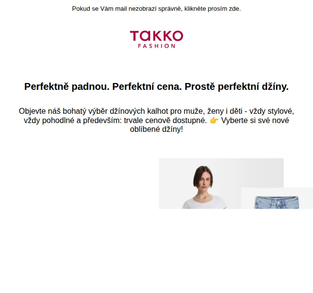 Takko Fashion: Džíny od 179 Kč – červen 2026 | Nuslet.cz