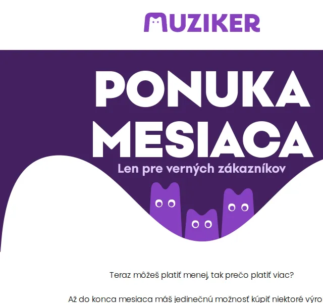 Muziker: měsíční akce stovky produktů – červen 2026 | Nuslet.cz
