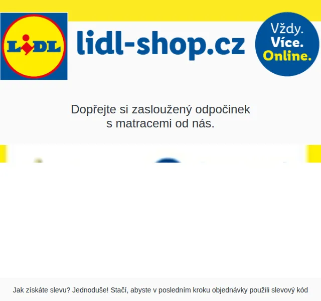 Lidl: Sleva 20 % na matrace – červenec 2026 | Nuslet.cz