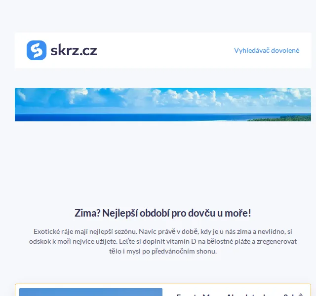 Vánoce na Skrz: Zimní dovolená u moře od 10 690 Kč – červen 2026 | Nuslet.cz