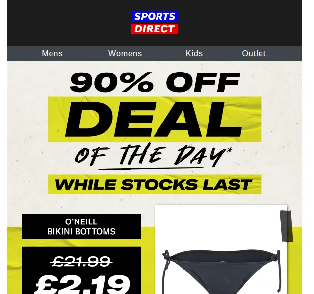 Sportsdirect.com: 90% sleva na O'Neill Bikini – červenec 2026 | Nuslet.cz