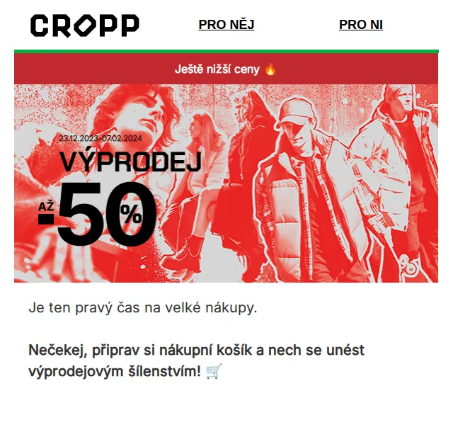 Cropp: výprodej s nižšími cenami – červen 2026 | Nuslet.cz