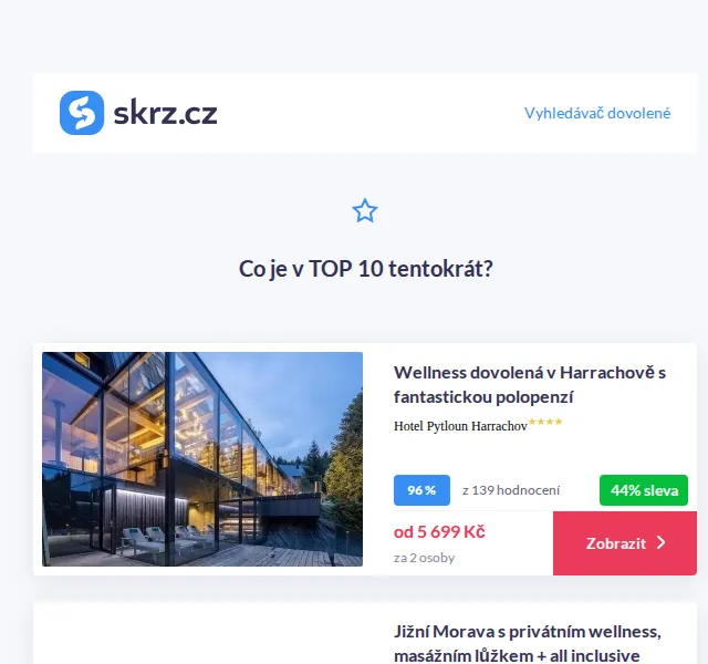 Vánoce na Skrz: TOP 10 pobytů – červenec 2026 | Nuslet.cz