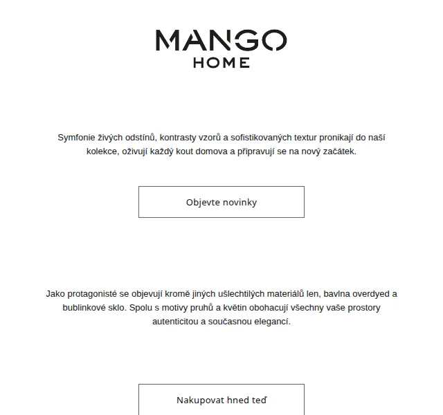 MANGO Home: Novinky v kolekci New Now – červen 2026 | Nuslet.cz