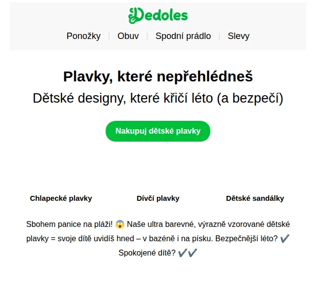 Dedoles: barevné dětské plavky – červen 2026 | Nuslet.cz