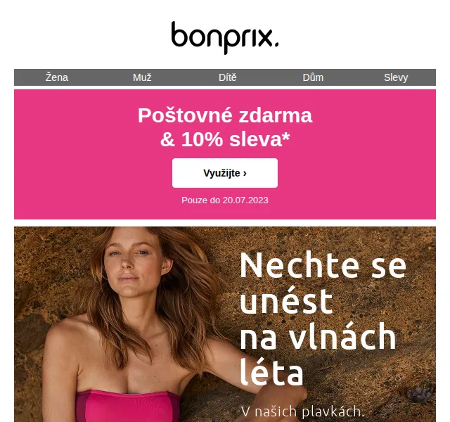 Bonprix: 10% sleva + poštovné zdarma – červen 2026 | Nuslet.cz