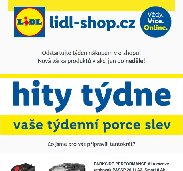 Lidl: Hity týdne – PARKSIDE rázový utahovák – únor 2026 | Nuslet.cz