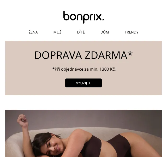 Bonprix: Doprava zdarma od 1300 Kč – Červen 2026